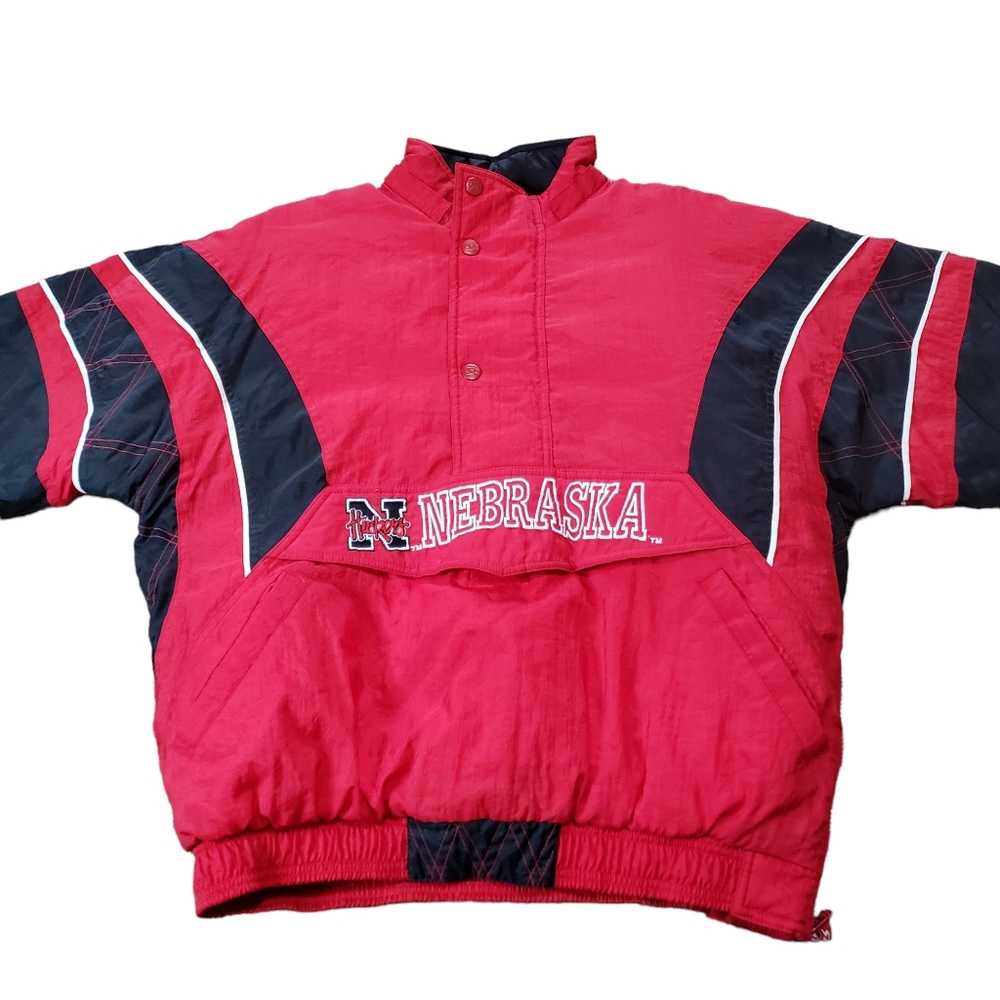 Nebraska Huskers Jacket Vintage Starter Pullover Collegiate Winter Coat Retro M - Picture 9 of 15